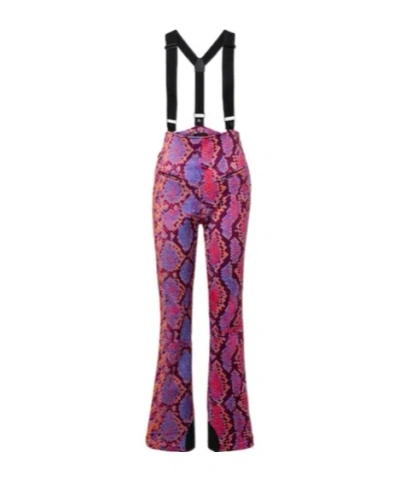 Goldbergh Elena Snake-effect Ski Salopettes In Multi
