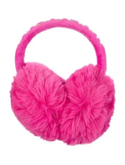 Pre-owned Goldbergh Faux Fur Ear Warmers In Pink