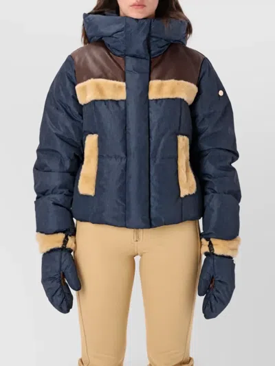 Goldbergh Faux Fur Jacket In Blue