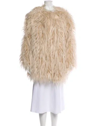 Pre-owned Goldbergh Faux Fur Jacket In Neutral
