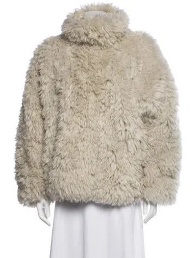 Pre-owned Goldbergh Faux Fur Jacket In Neutrals
