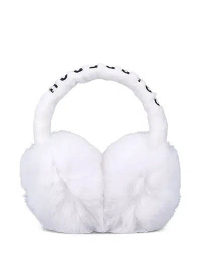 Goldbergh Faux-fur Logo-embroidered Earmuffs In White