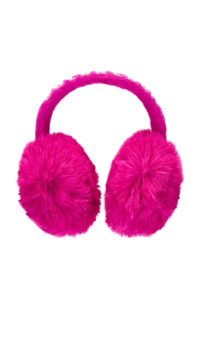 Goldbergh Fluffy Faux Fur Ear Warmers In Pink