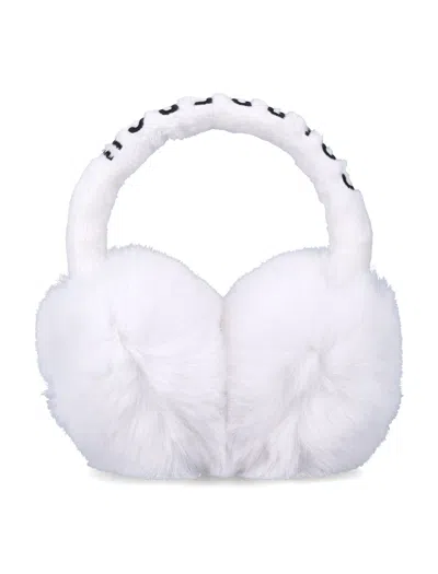 Goldbergh Fluffy Faux Fur Ear Warmers In White
