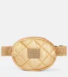 Goldbergh French Small Quilted Belt Bag In Gold