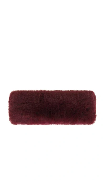 Goldbergh Froid Fluffy Headband In Vino Rosso