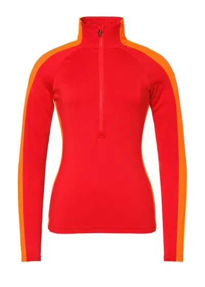 Goldbergh Fuoco Half-zip Stretch-jersey Top In Red