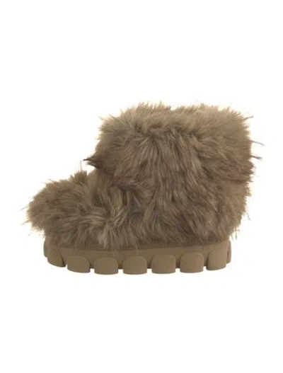 Pre-owned Goldbergh Fur Boots W/ Tags In Green
