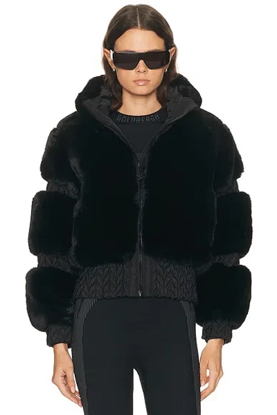 Goldbergh Furry Ski Jacket In Black
