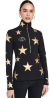 Goldbergh Galactique Zip-up Ski Top In Black/gold