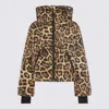 Goldbergh Pantera Leopard-print Down Ski Jacket In Brown