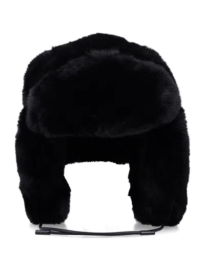 Goldbergh Goldberg Cher Fluffy Aviator Hat In Black