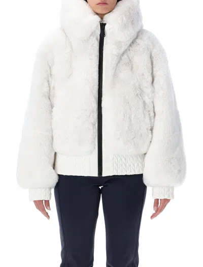 Goldbergh Indira Reversible Faux Fur Ski Jacket In White