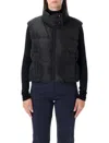 Goldbergh High Collar Padded Sleeveless Jacket In Black