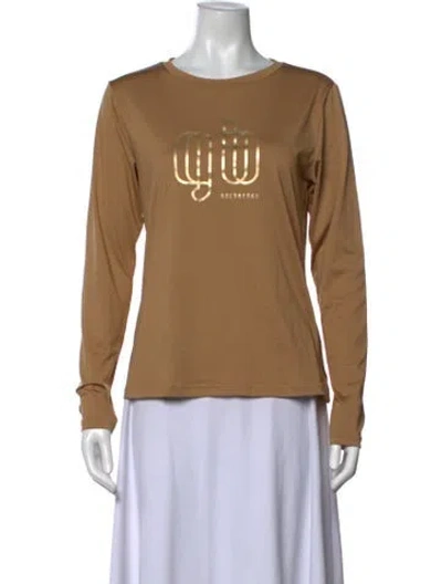 Pre-owned Goldbergh Graphic Print Crew Neck T-shirt In Neutrals