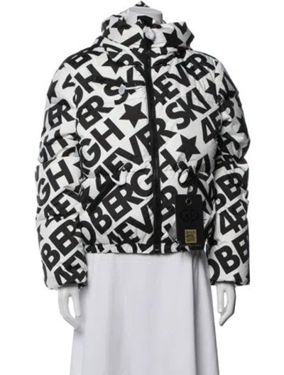 Pre-owned Goldbergh Graphic Print Down Jacket In Black