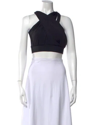 Pre-owned Goldbergh Halterneck Sleeveless Crop Top W/ Tags In Black