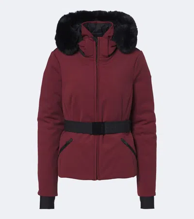 Goldbergh Hida Belted Hooded Ski Jacket In Purple