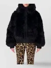 Goldbergh High Collar Faux Fur Jacket With Pockets In Black