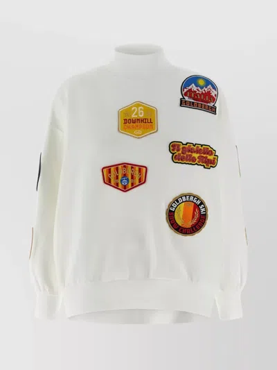 GOLDBERGH HIGH NECK SWEATSHIRT EMBROIDERED PATCHES