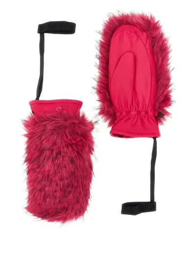 Goldbergh Hill Leather Ski Gloves In Red