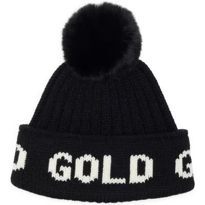 Goldbergh Hodd Pom Beanie In Black