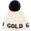 Goldbergh Hodd Pom Beanie In Neutral