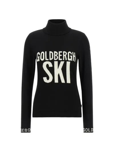 Goldbergh Hoi Logo-intarsia Sweater In Black