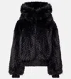 Goldbergh Indira Reversible Faux Fur Ski Jacket In Black