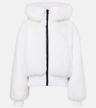 Goldbergh Indira Reversible Faux Fur Ski Jacket In White