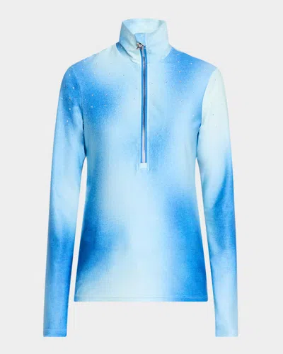 Goldbergh Rhinestone Ski Top In Blue
