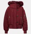 Goldbergh Jeanne Faux Fur-trimmed Ski Jacket In Burgundy
