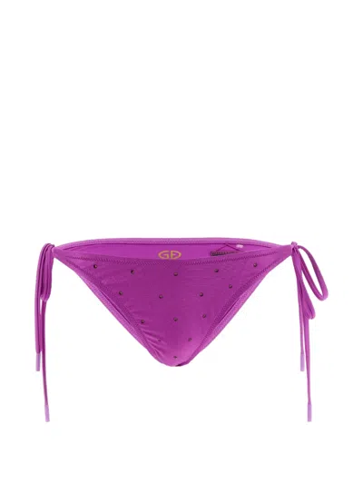 Goldbergh Kaia Bikini Briefs Active Line Embellished In Purple
