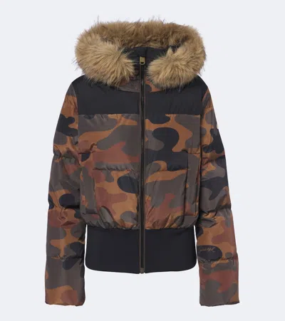 Goldbergh Kiri Camouflage Ski Jacket In Brown