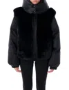 Goldbergh La Reine Mixed Media Down Ski Jacket In Black