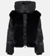 Goldbergh La Reine Mixed Media Down Ski Jacket In Black