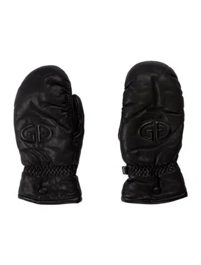 Pre-owned Goldbergh Leather Mittens In Black