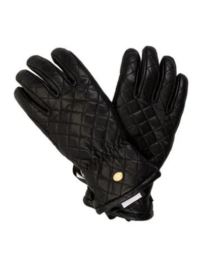 Pre-owned Goldbergh Leather Winter Gloves In Black