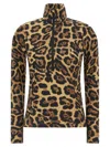 Goldbergh Womens Leona Jaguar-print Stretch-jersey Ski Top 7250 Jaguar Xl In Multi