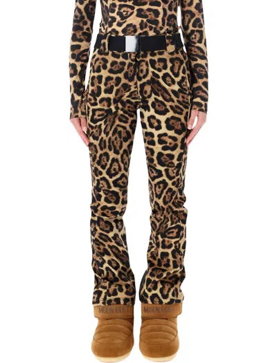 Goldbergh Leopard Print Belted Slim-fit Pants In Animal Print