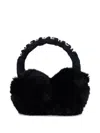Goldbergh Lettering Faux Fur Earmuffs In Black