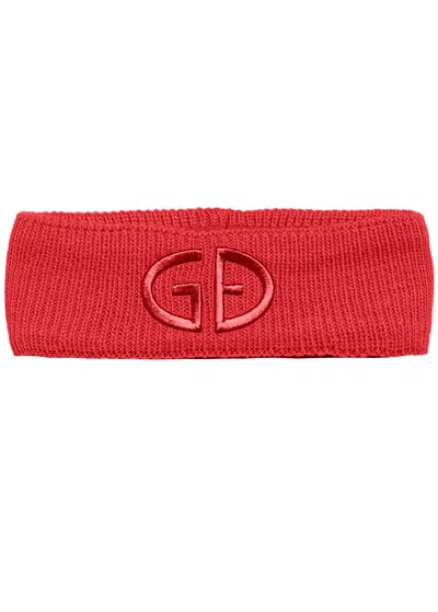 Goldbergh Logo-embroidered Rib-knit Headband In Red