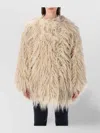 Goldbergh Long Faux Fur Jacket Side Pockets In Neutral