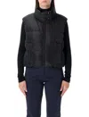 Goldbergh High Collar Padded Sleeveless Jacket In Black