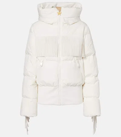 Goldbergh Marna Fringed Down Ski Jacket In White