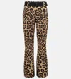 Goldbergh Purr Leopard-print Ski Pants In Brown