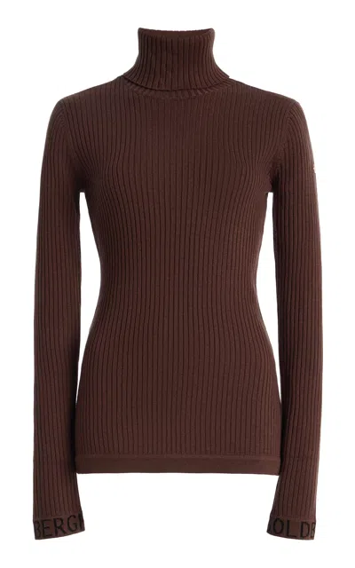 Goldbergh Mira Ribbed Knit Sweater In Brown