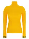 Goldbergh Mira Ribbed Turtleneck Sweater In Yellow