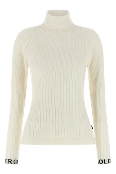 Goldbergh Mira Ribbed Turtleneck Sweater In White