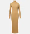 Goldbergh Mireille Ribbed-knit Maxi Dress In Brown